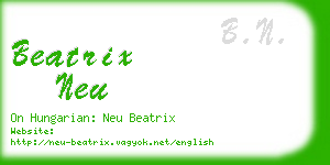 beatrix neu business card